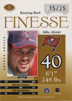 1999 Playoff Contenders SSD - Finesse Gold #12 Mike Alstott Back