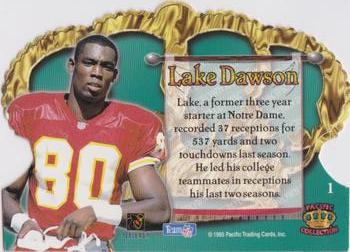 1995 Pacific Crown Royale #1 Lake Dawson Back