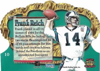 1995 Pacific Crown Royale #10 Frank Reich Back