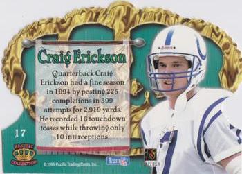 1995 Pacific Crown Royale #17 Craig Erickson Back