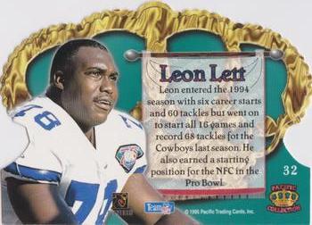 1995 Pacific Crown Royale #32 Leon Lett Back