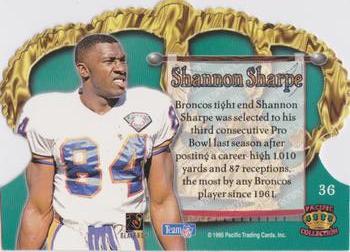1995 Pacific Crown Royale #36 Shannon Sharpe Back