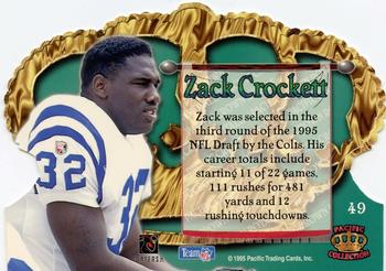 1995 Pacific Crown Royale #49 Zack Crockett Back