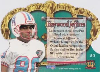 1995 Pacific Crown Royale #50 Haywood Jeffires Back