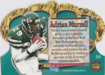 1995 Pacific Crown Royale #58 Adrian Murrell Back