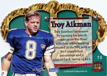 1995 Pacific Crown Royale #75 Troy Aikman Back