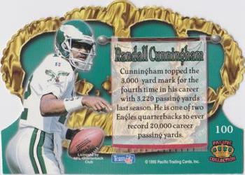 1995 Pacific Crown Royale #100 Randall Cunningham Back