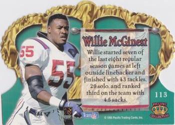 1995 Pacific Crown Royale #113 Willie McGinest Back