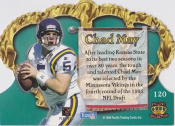 1995 Pacific Crown Royale #120 Chad May Back
