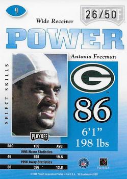 1999 Playoff Contenders SSD - Power Blue #9 Antonio Freeman Back