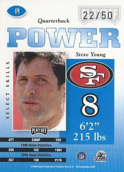 1999 Playoff Contenders SSD - Power Blue #49 Steve Young Back