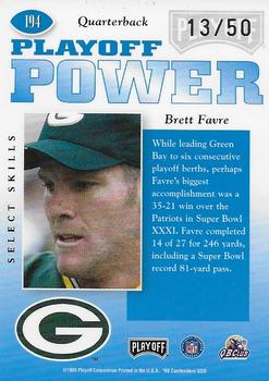 1999 Playoff Contenders SSD - Power Blue #194 Brett Favre Back
