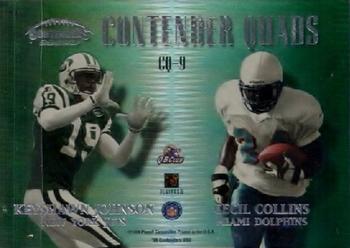 1999 Playoff Contenders SSD - Quads #CQ-9 Dan Marino / Curtis Martin / Keyshawn Johnson / Cecil Collins Back