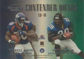 1999 Playoff Contenders SSD - Quads #CQ-10 Mark Brunell / Brian Griese / Terrell Davis / Fred Taylor Back