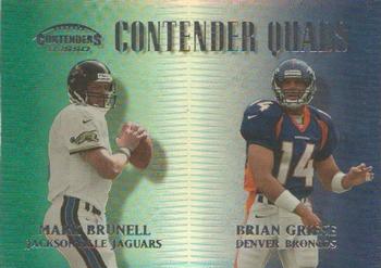 1999 Playoff Contenders SSD - Quads #CQ-10 Mark Brunell / Brian Griese / Terrell Davis / Fred Taylor Front