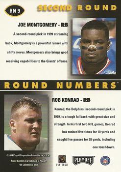 1999 Playoff Contenders SSD - Round Numbers Autographs #RN9 Joe Montgomery / Rob Konrad Back