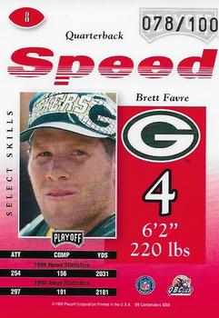 1999 Playoff Contenders SSD - Speed Red #8 Brett Favre Back