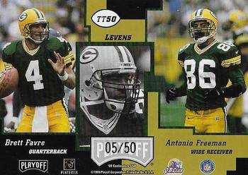 1999 Playoff Contenders SSD - Triple Threat Parallel #TT50 Antonio Freeman / Brett Favre / Dorsey Levens Back