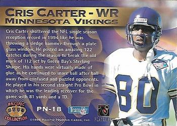 1995 Pacific Crown Royale - Pride of the NFL #PN-18 Cris Carter Back