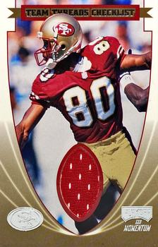 1999 Playoff Momentum SSD - Team Thread Checklists #TTC30 Jerry Rice Front