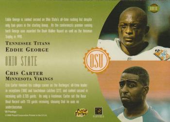 1999 Playoff Prestige EXP - Alma Maters #AM12 Cris Carter / Eddie George Back