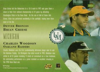 1999 Playoff Prestige EXP - Alma Maters #AM20 Brian Griese / Charles Woodson Back