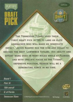 1999 Playoff Prestige EXP - Draft Picks #DP24 Jevon Kearse Back