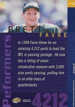 1999 Playoff Prestige EXP - Prestige Performers #PP04 Brett Favre Back