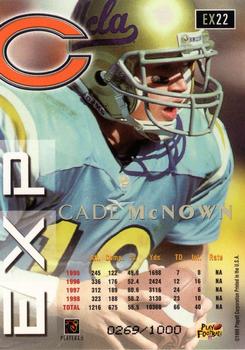 1999 Playoff Prestige EXP - Reflections Gold #EX22 Cade McNown Back