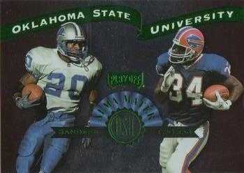 1999 Playoff Prestige SSD - Alma Maters #AM5 Barry Sanders / Thurman Thomas Front