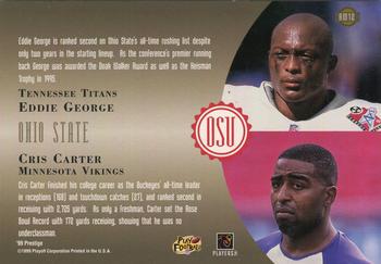 1999 Playoff Prestige SSD - Alma Maters Jumbos #AM12 Eddie George / Cris Carter Back