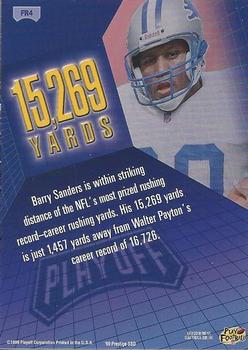 1999 Playoff Prestige SSD - For the Record #FR4 Barry Sanders Back