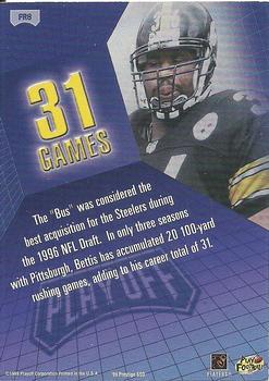 1999 Playoff Prestige SSD - For the Record #FR8 Jerome Bettis Back