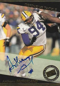 1999 Press Pass - Autographs #NNO Anthony McFarland Front
