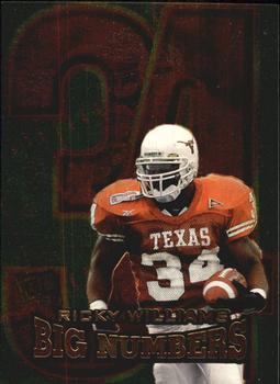 1999 Press Pass - Big Numbers #BN2 Ricky Williams Front