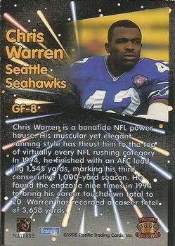 1995 Pacific - G-Force #GF-8 Chris Warren Back