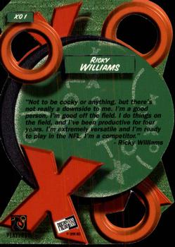 1999 Press Pass - X's and O's #XO1 Ricky Williams Back