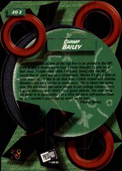 1999 Press Pass - X's and O's #XO3 Champ Bailey Back