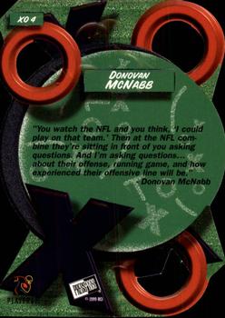 1999 Press Pass - X's and O's #XO4 Donovan McNabb Back