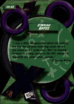 1999 Press Pass - X's and O's #XO22 D'Wayne Bates Back