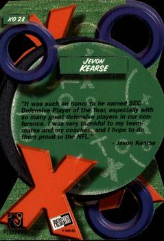 1999 Press Pass - X's and O's #XO28 Jevon Kearse Back
