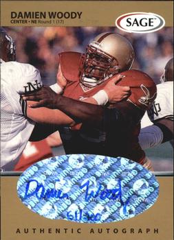 1999 SAGE - Autographs Gold #A50 Damien Woody Front