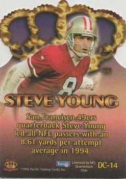 1995 Pacific - Gold Crown Die Cuts #DC-14 Steve Young Back