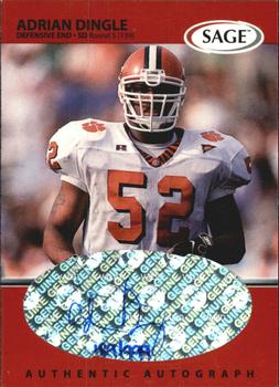 1999 SAGE - Autographs Red #A15 Adrian Dingle Front