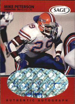1999 SAGE - Autographs Red #A40 Mike Peterson Front