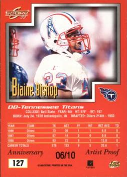 1999 Score - Artist's Proofs #127 Blaine Bishop Back