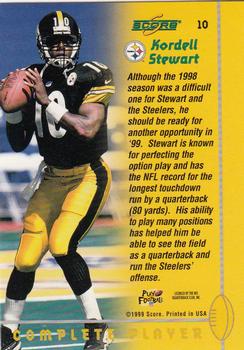 1999 Score - Complete Players #10 Kordell Stewart Back