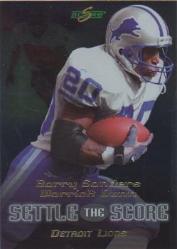 1999 Score - Settle the Score #4 Barry Sanders / Warrick Dunn Front