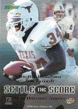 1999 Score - Settle the Score #24 Tim Couch / Ricky Williams Back