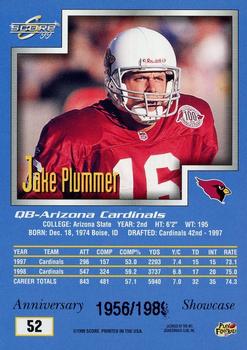 1999 Score - Anniversary Showcase #52 Jake Plummer Back
